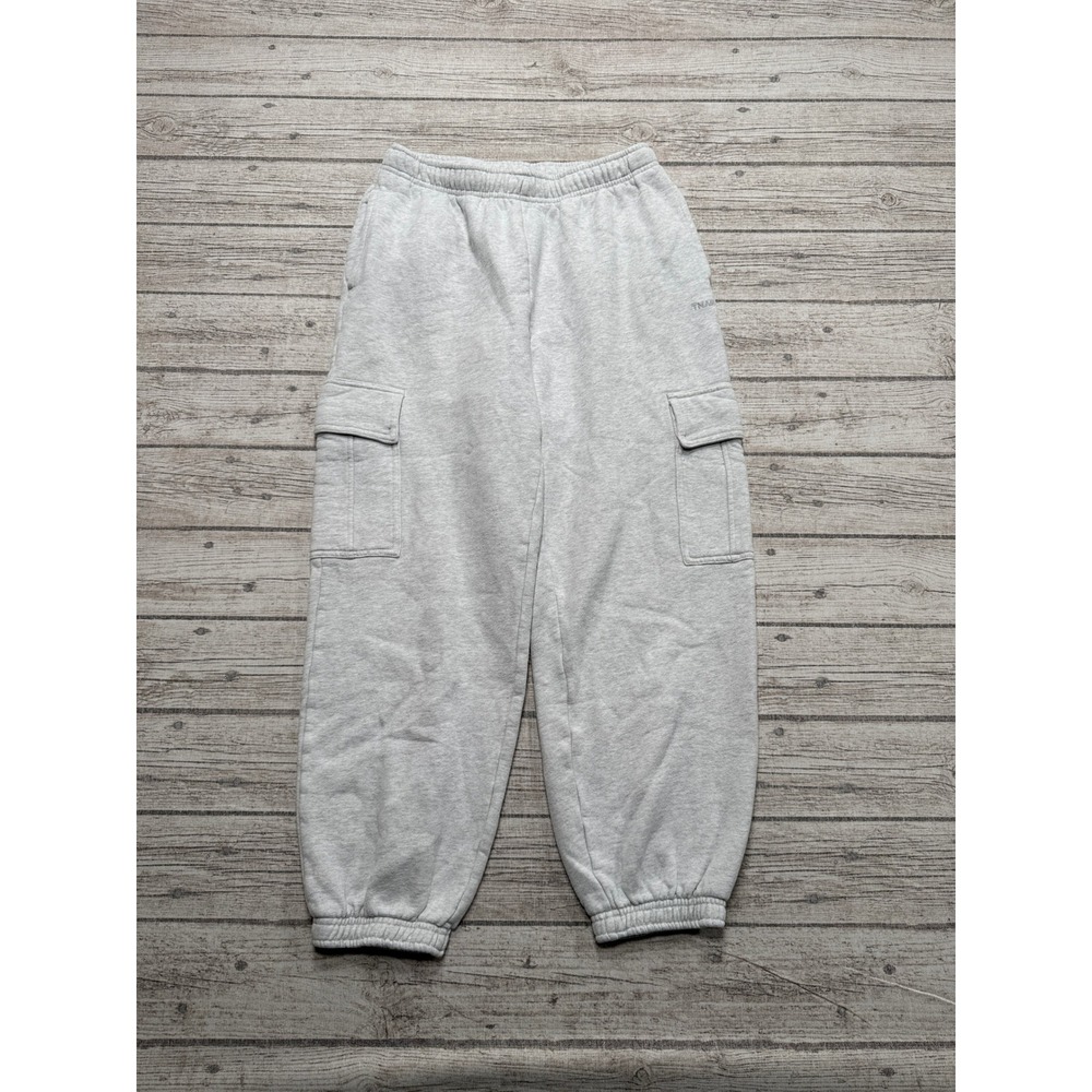TNA Cargo Sweatpants Women's S Gray Mega Fit Cozy Fleece Sweatfleece Joggers